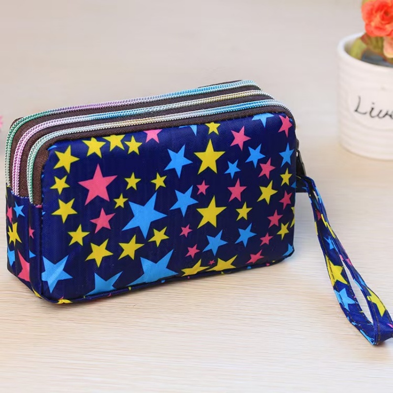 Wristlet Wallet Zipper - Waterproof Women's Purse with 3 Zipper