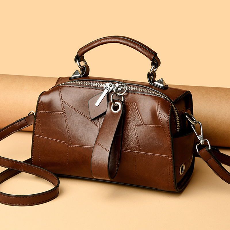 Luxury Bags Entry - Women's genuine leather backpack, simple leather