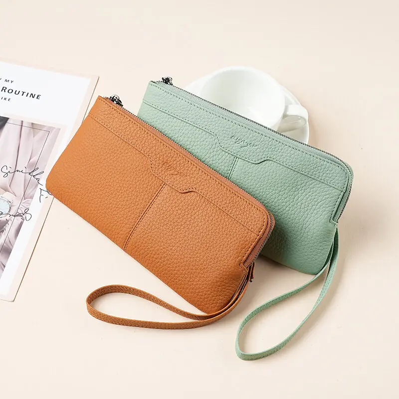Wristlet Wallet Zipper - Lady Wristlets Long Wallet Cell Phone