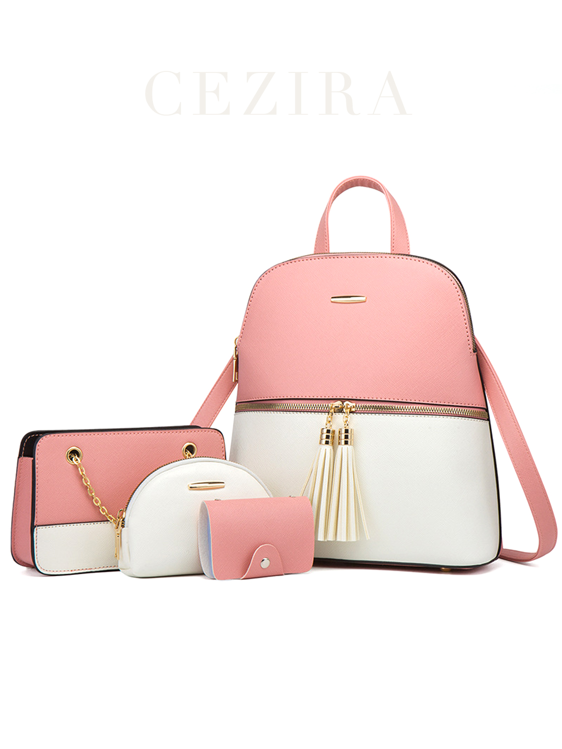 Luxury Bags Vegan Leather - 4 PCS Bags Set Women's Fashion