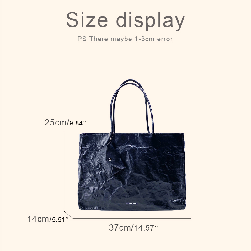 Korean Casual Kraft Paper Tote - Luxury Bags Vendor recension och pris