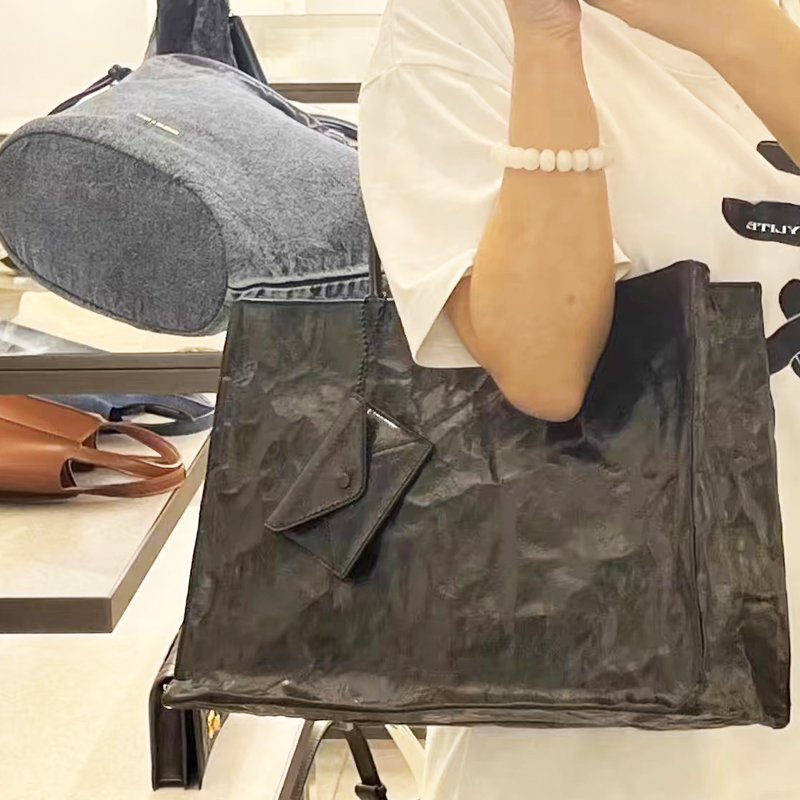 Korean Casual Kraft Paper Tote - Luxury Bags Vendor recension och pris