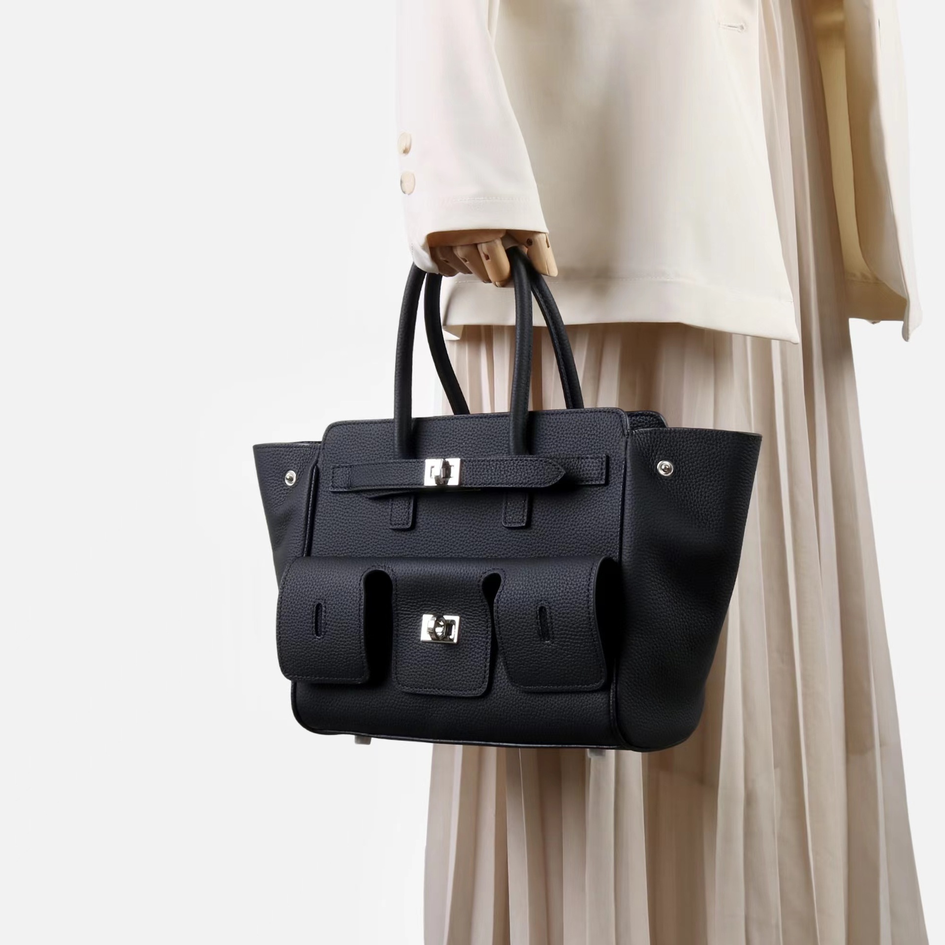 Luxury Brand Genuine Leather W - Luxury Bags With Silver Hardware recension och pris