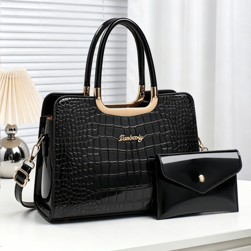 2-piece women's matching bag s - Top Handle Patent Bag recension och pris