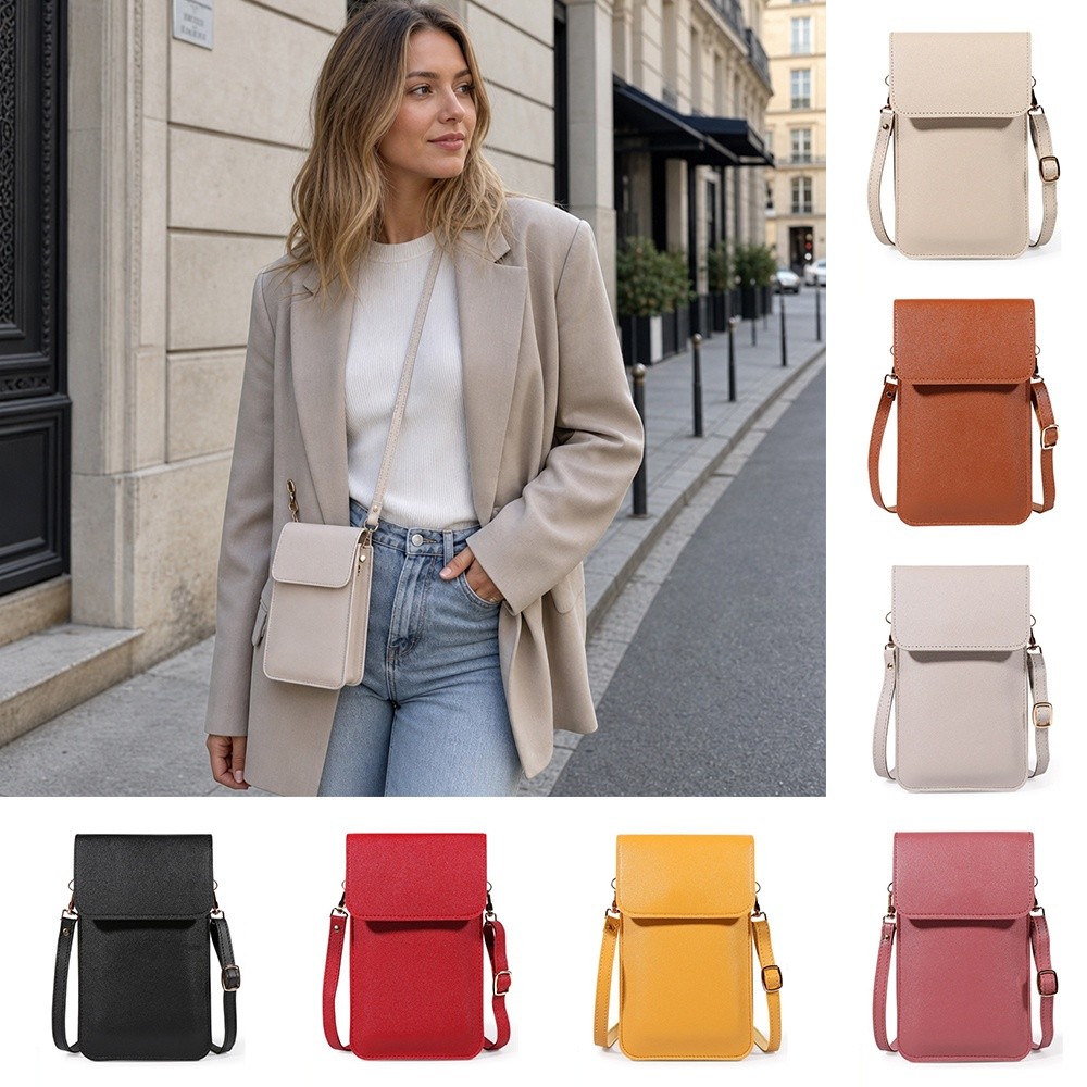 PU Leather Touch Screen Phone  - Wristlet Wallet Zipper recension och pris