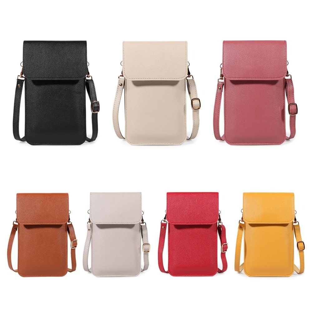 PU Leather Touch Screen Phone  - Wristlet Wallet Zipper recension och pris