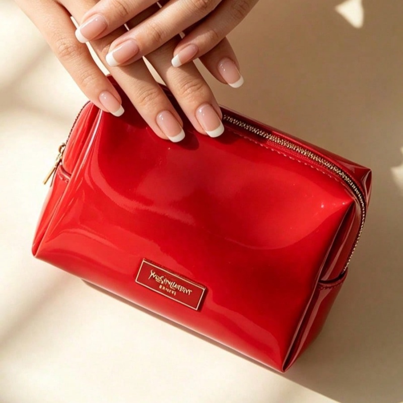 YSL BEAUTE Red Faux Leather Ma - Luxury Bags Ysl recension och pris