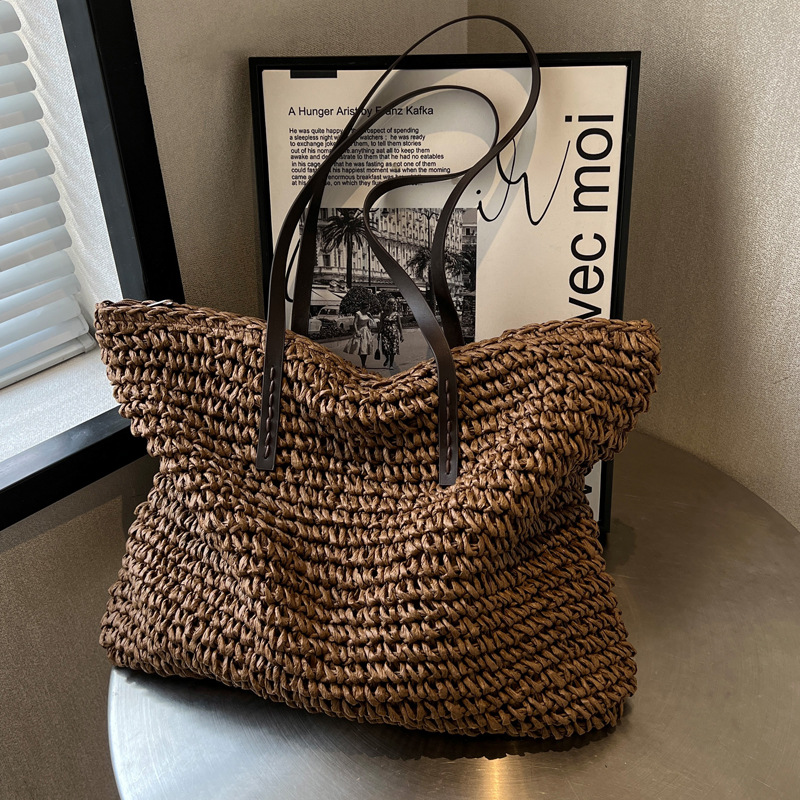 Straw Woven Tote Bags Casual L - Luxury Bags Vendor recension och pris