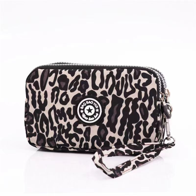 Stylish Floral Print Multi-Zip - Wristlet Wallet Zipper recension och pris
