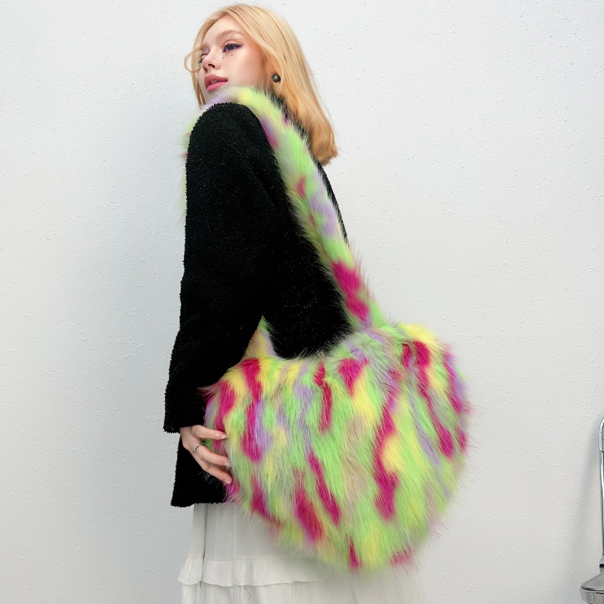Cross-Border Fox Fur Shoulder  - Luxury Bags Vegan Leather recension och pris