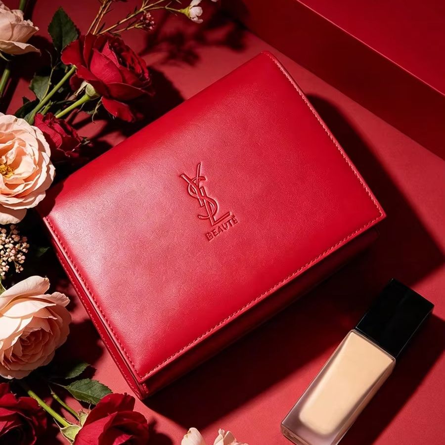 YSL Red Leather Snap Button Co - Luxury Bags Ysl recension och pris