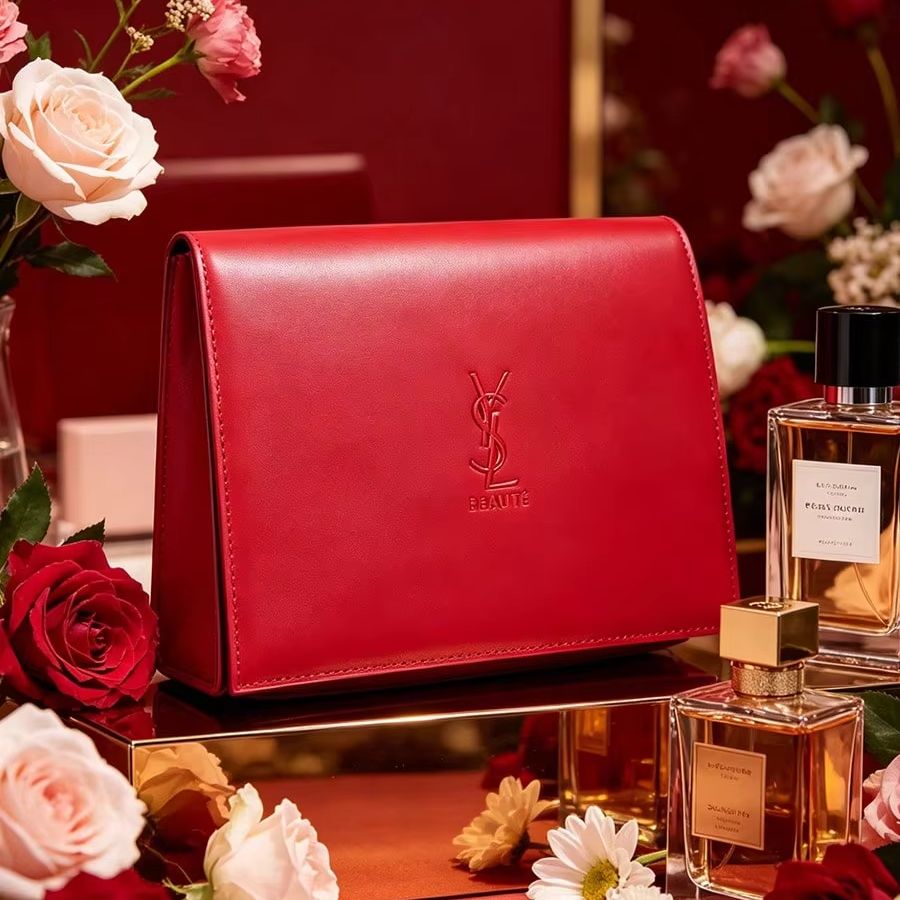 YSL Red Leather Snap Button Co - Luxury Bags Ysl recension och pris