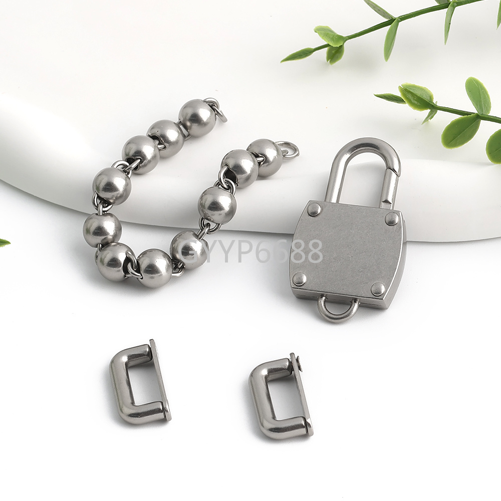 2/5/10Sets Satin silver Metal  - Luxury Bags With Silver Hardware recension och pris