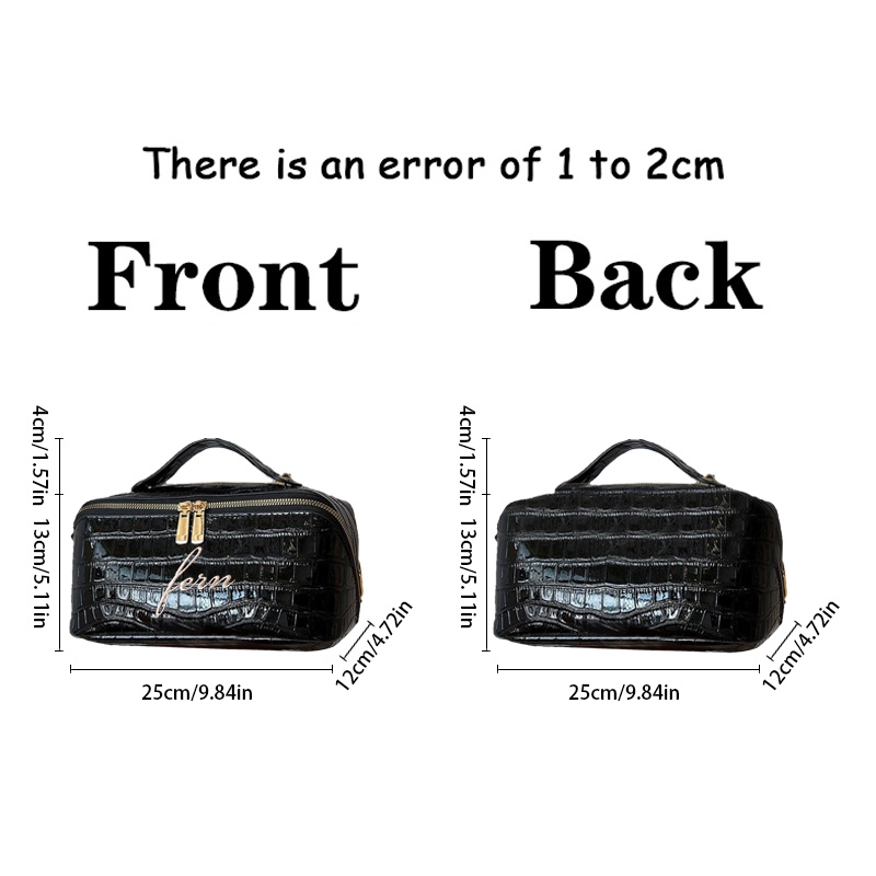 Embroidered Croc Makeup Bag Pe - Luxury Bags Vegan Leather recension och pris